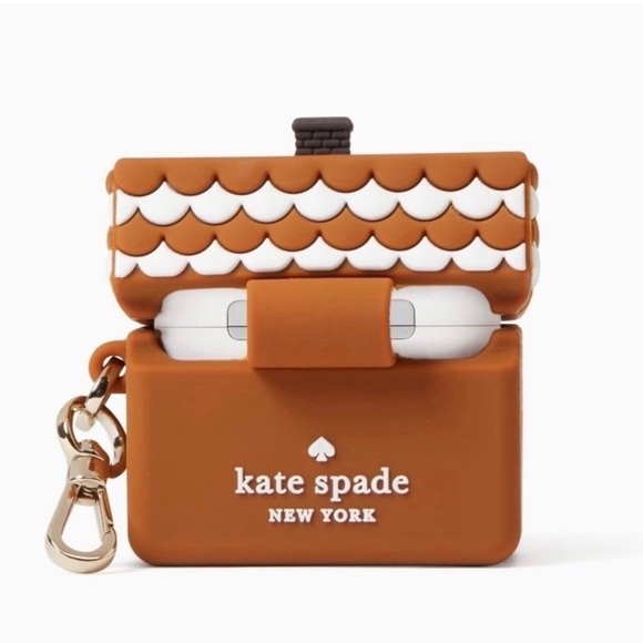 ♠️Kate Spade Gingerbread Keychain Apple AirPods Silicone Case, 3rd Generation - Picture 3 of 6